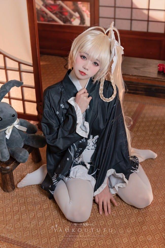 咬一口兔娘ovo – 穹妹浴衣[42P-660M]-1