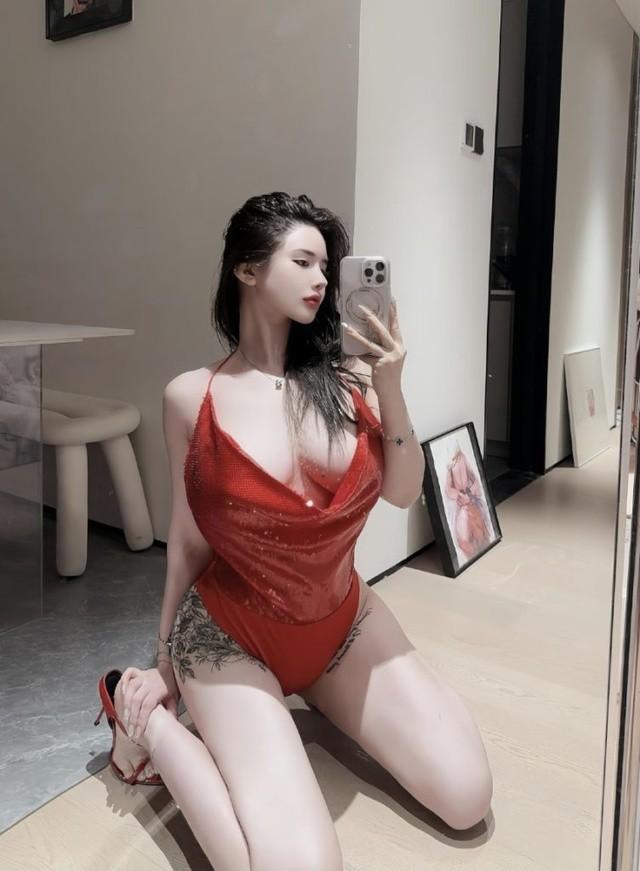 [微密圈]阿色 – 红色低胸[8P1V-47MB]-1