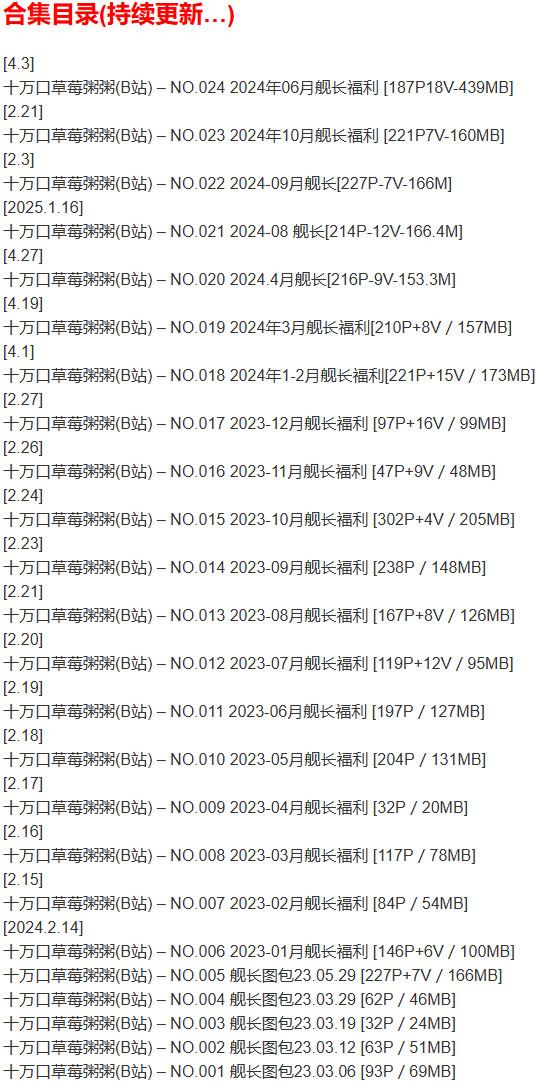 十万口草莓粥粥 – 舰长写真&视频合集【持续更新中】-2 十万口草莓粥粥 – 舰长写真&视频合集【持续更新中】-2