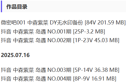 中森紫菜 – 微密圈/岛遇等写真&视频合集【持续更新中】