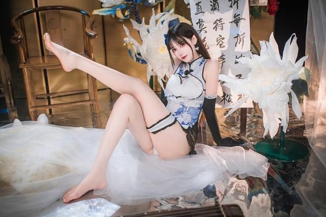 羽生三未 – NO.23 艳娘幻梦谭 瓶儿 青花瓷旗袍 [25P-294MB]-1