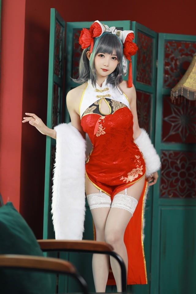 51酱 – NO.18 碧蓝航线-柴郡新春旗袍[12P-54MB]-1